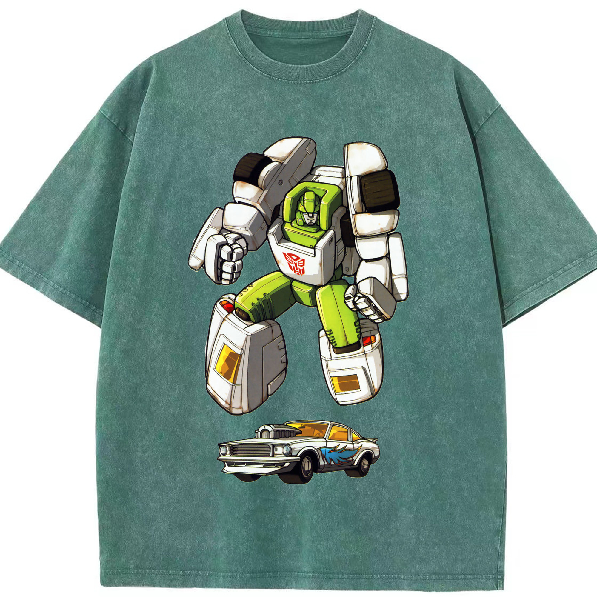 （画像用）  綿100% ヴィンテージ風 半袖Tシャツ（フロントプリント）